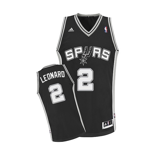 Youth San Antonio Spurs Kawhi Leonard adidas Black Road Replica Jersey