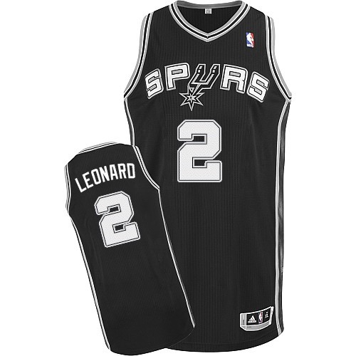 Youth San Antonio Spurs Kawhi Leonard adidas Black Road Replica Jersey